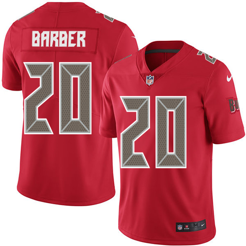 Nike Buccaneers #20 Ronde Barber Red Men's Stitched NFL Limited Rush Jersey